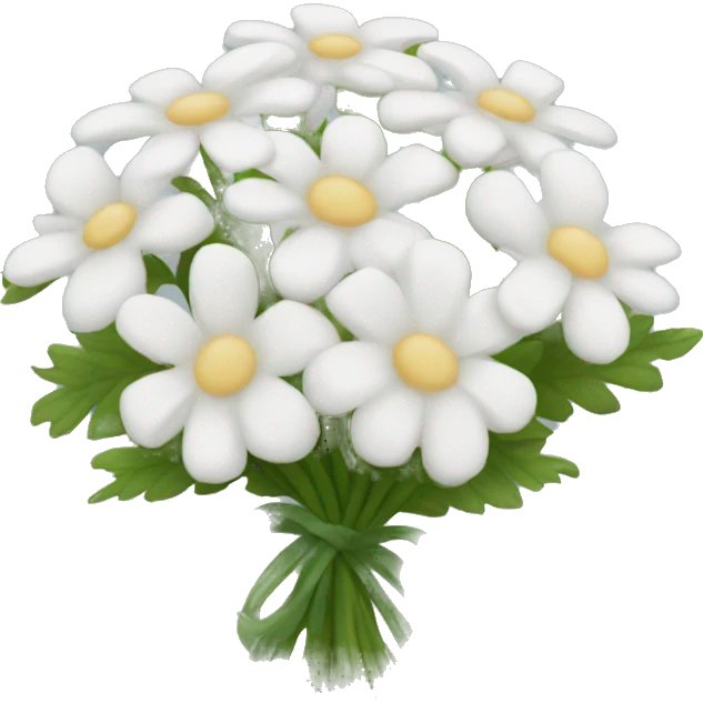 White Bouquet of flowers emoji