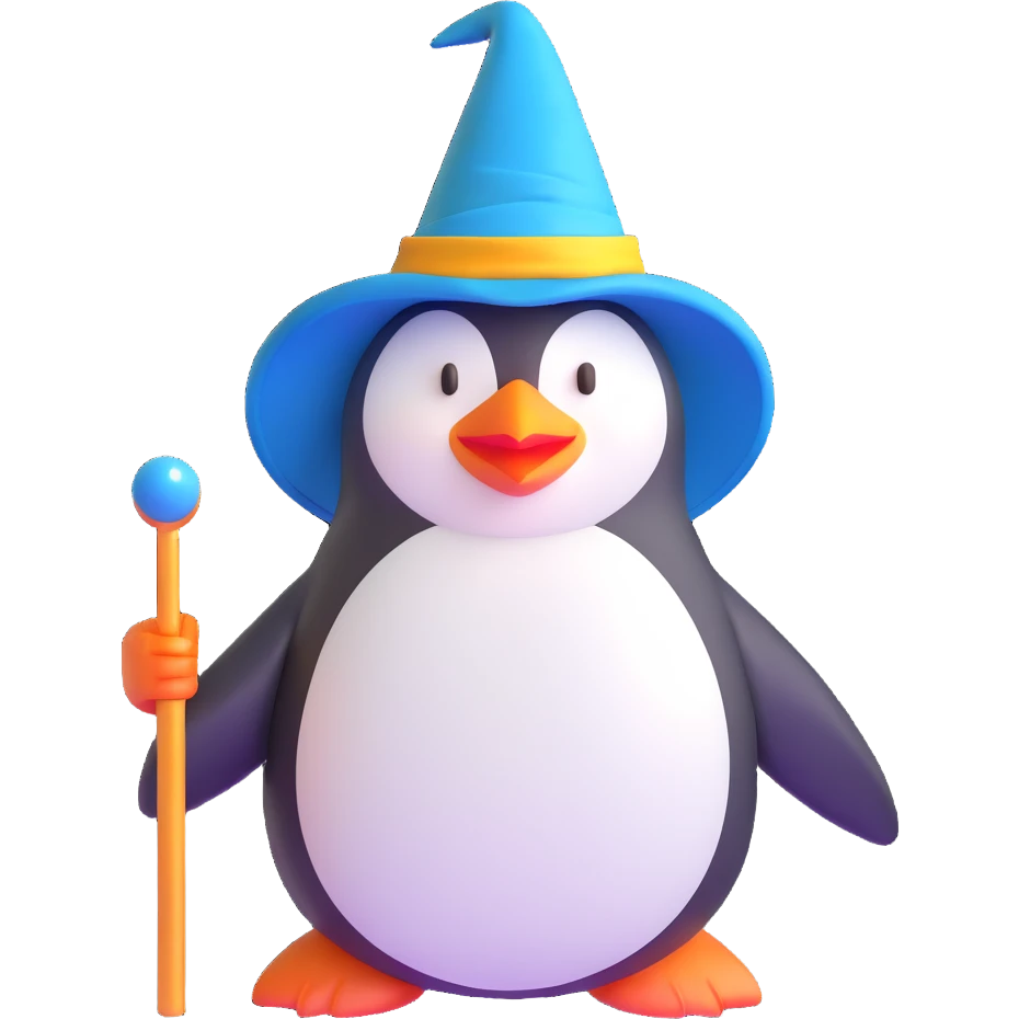 penguin wizard emoji