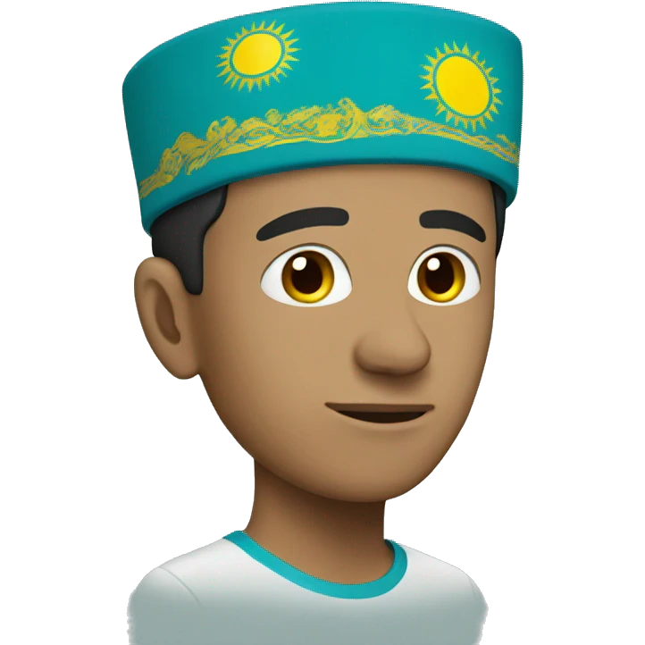 man with kazakhstan's flag emoji