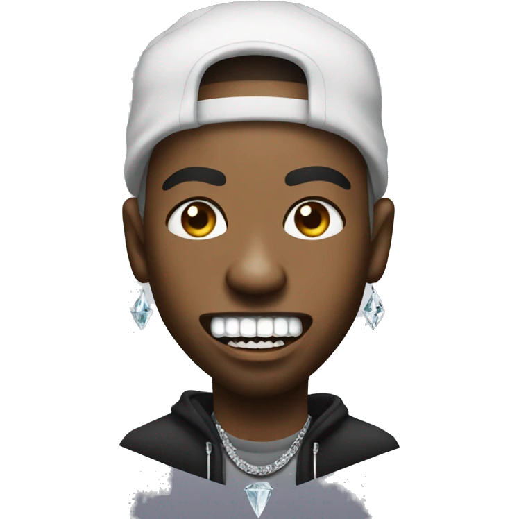 rapper with diamond teeth emoji