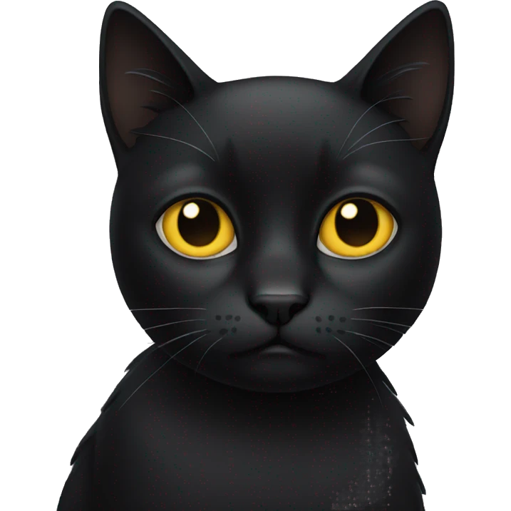 Black cat sad emoji
