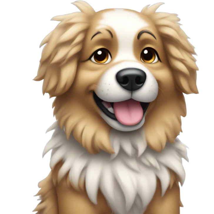 Freezing cold dog emoji