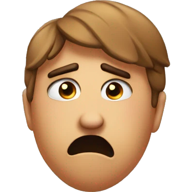 Annoyed kissy face emoji