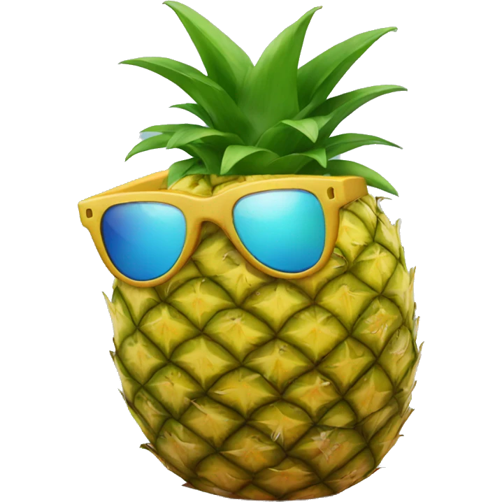 Pineapple wearing sunglasses  emoji
