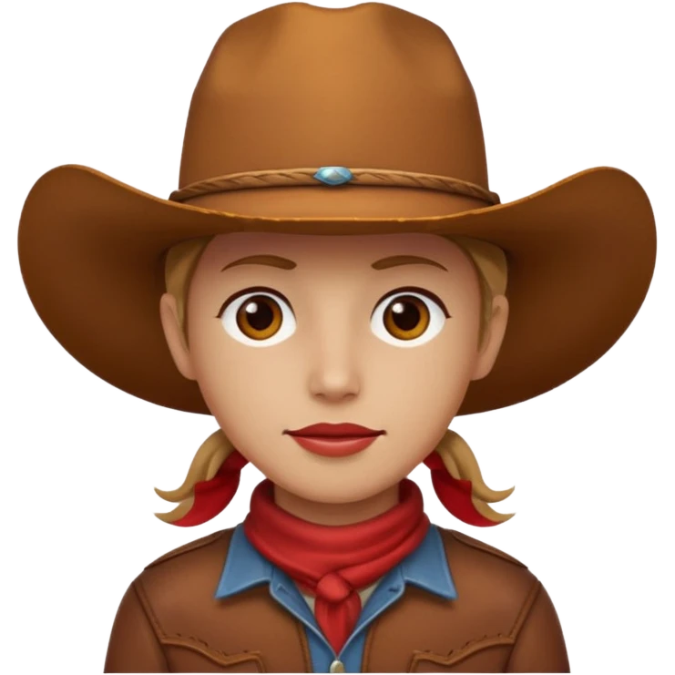 Her skull is red and she wears a cowboy hat emoji