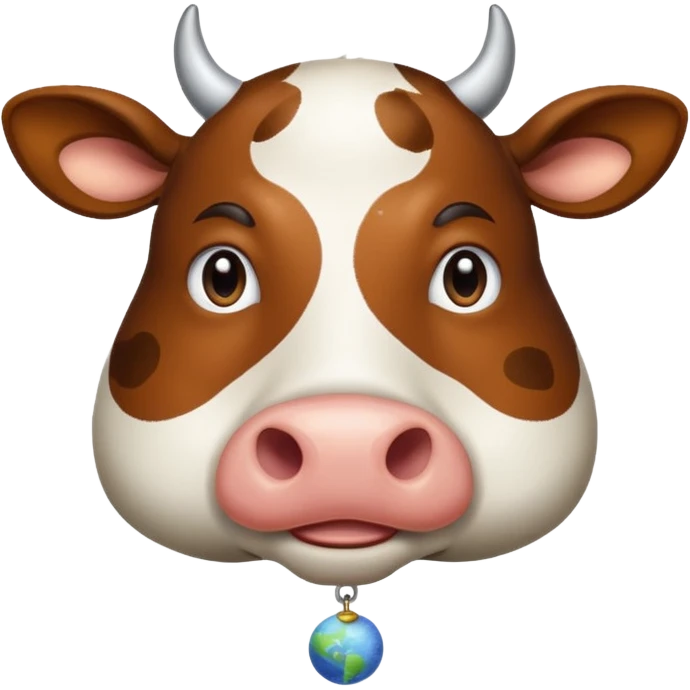 A cow that is mixed with Saturn
 emoji