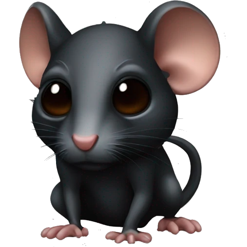Black rat as a spy emoji