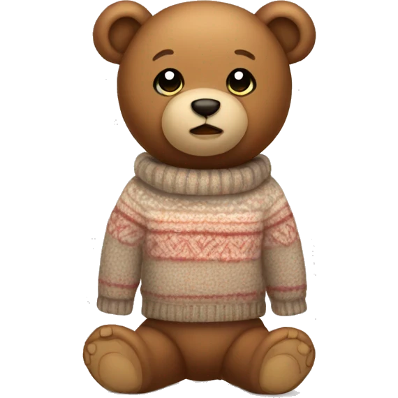 A teddy bear in a sweater  emoji