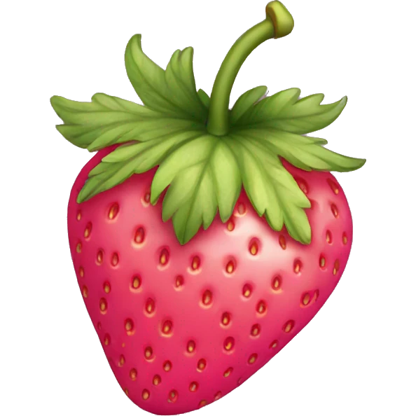 Pink strawberry emoji