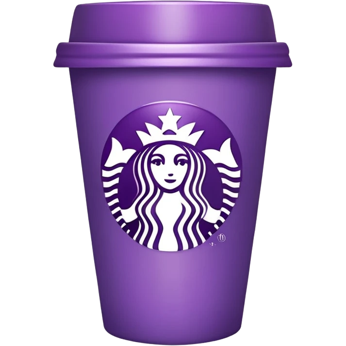 A purple Starbucks emoji