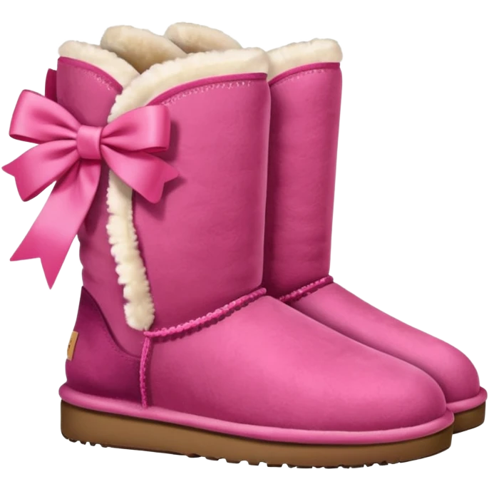 ugg boots with pink bow emoji