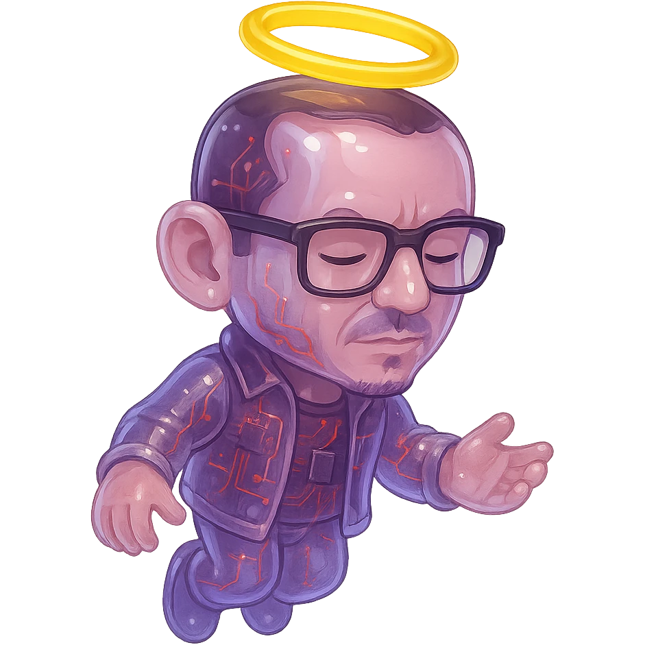 Chester Bennington from Linkin Park with a holy halo emoji