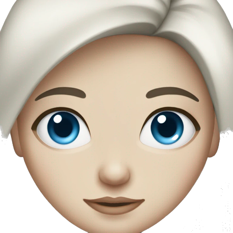 white girl with blue eyes and dark hair emoji