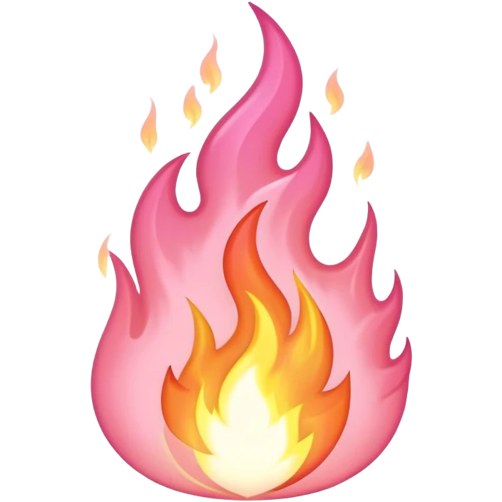 pastel pink fire emoji