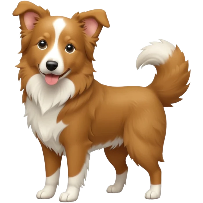 Tan Border Collie tail emoji