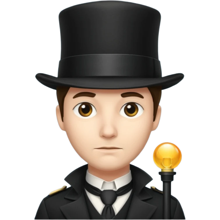 Detective with a tophat emoji