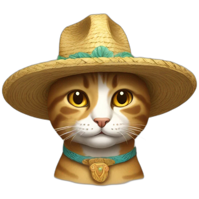 Gato con sombrero emoji