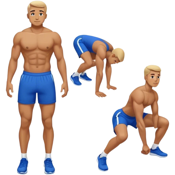 glute-bridges-exercise guy with blue shorts  emoji