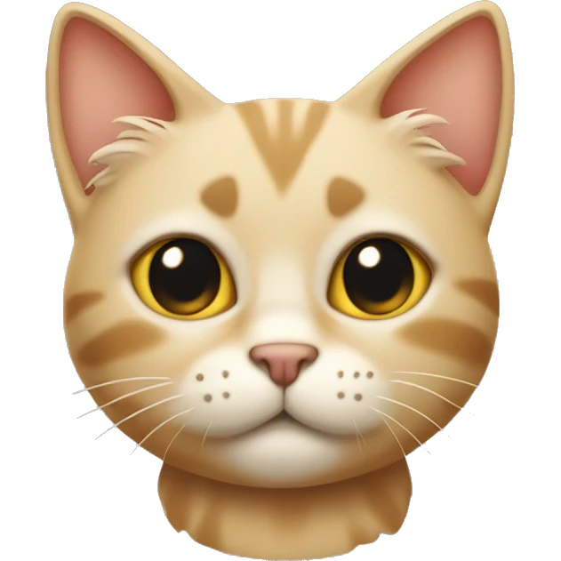 cute beige tarred cat emoji