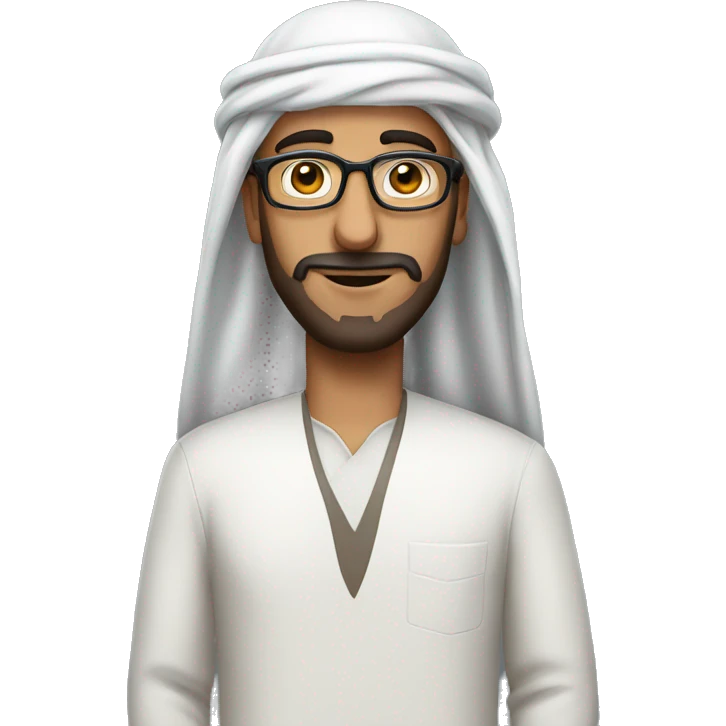 Tall arab man with glasses  emoji
