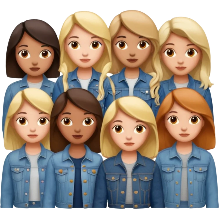 girls in jean jackets emoji