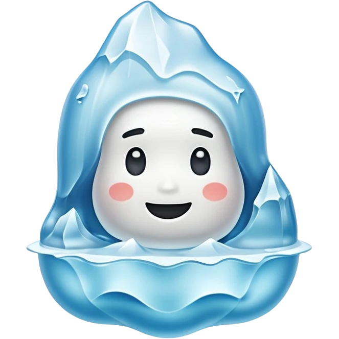 A 3D iceberg in Apple Memoji style
 emoji