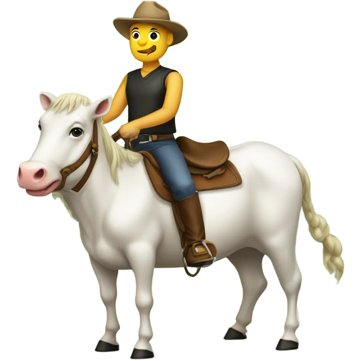an horse riding moo emoji