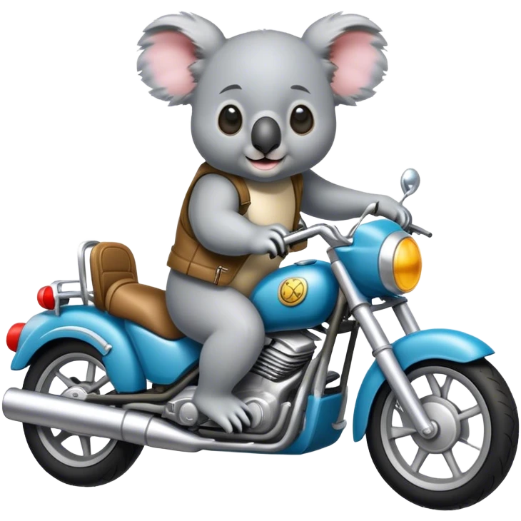 Koala riding a motorcycle emoji