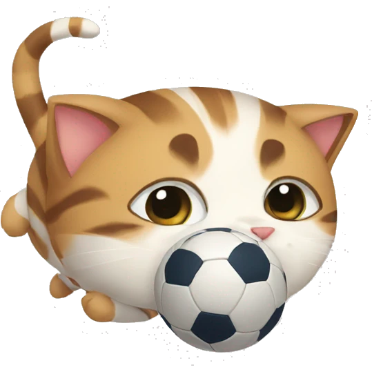 cat play footbal emoji