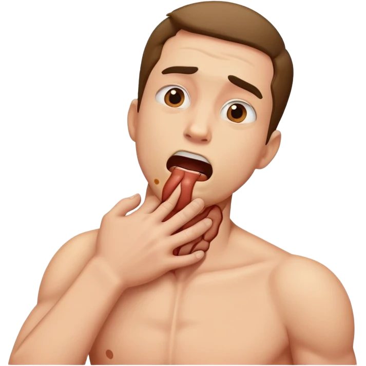 guy choking  emoji