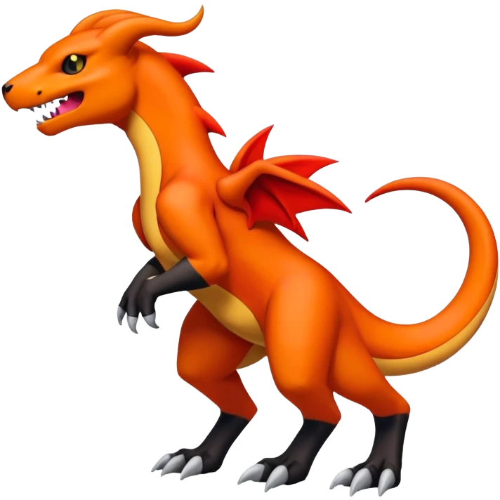 Houndoom-Charmeleon-Fakémon-hybrid-creature (full body)  emoji