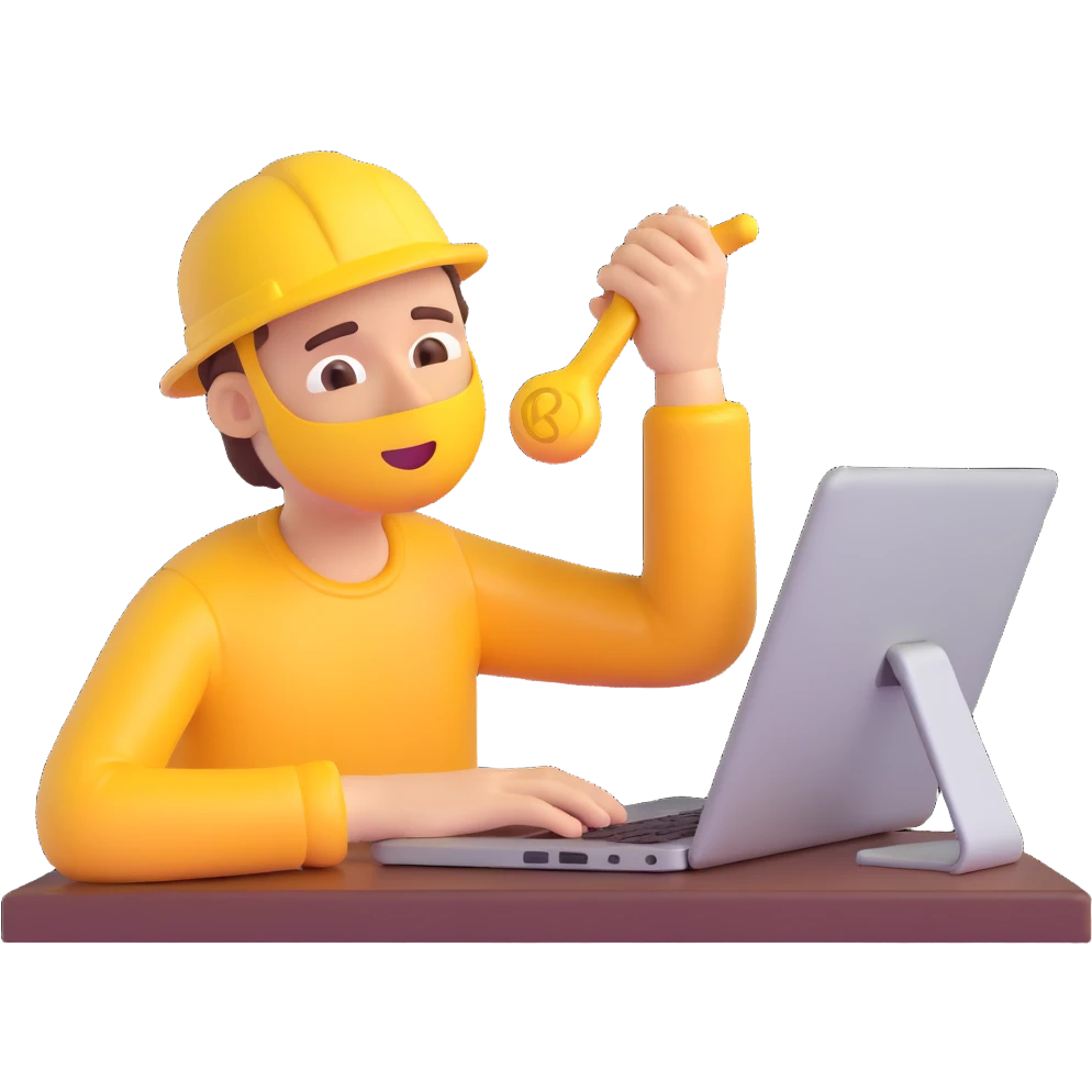 a man working hard with sweat on his face, emoji style emoji