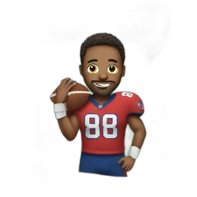 sports fan with a sign emoji