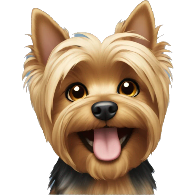 yorkie smiling emoji