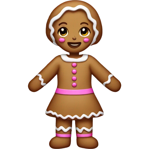 gingerbread girl pink emoji