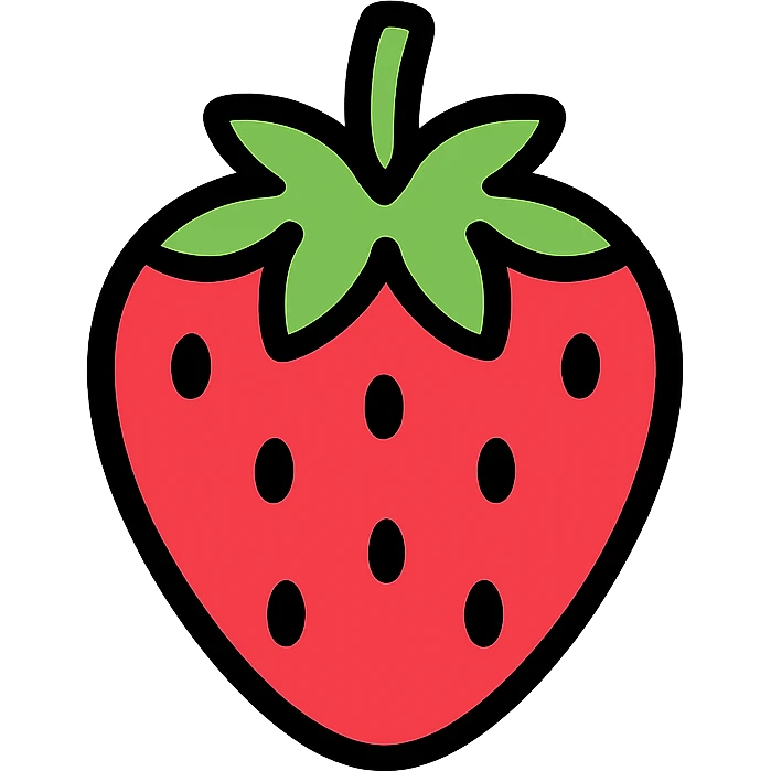 a single strawberry emoji