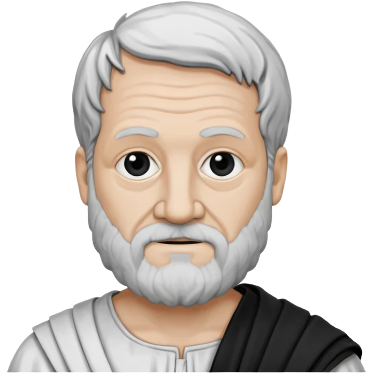 can you produce a black and white hand drawing of Aristotle ? emoji