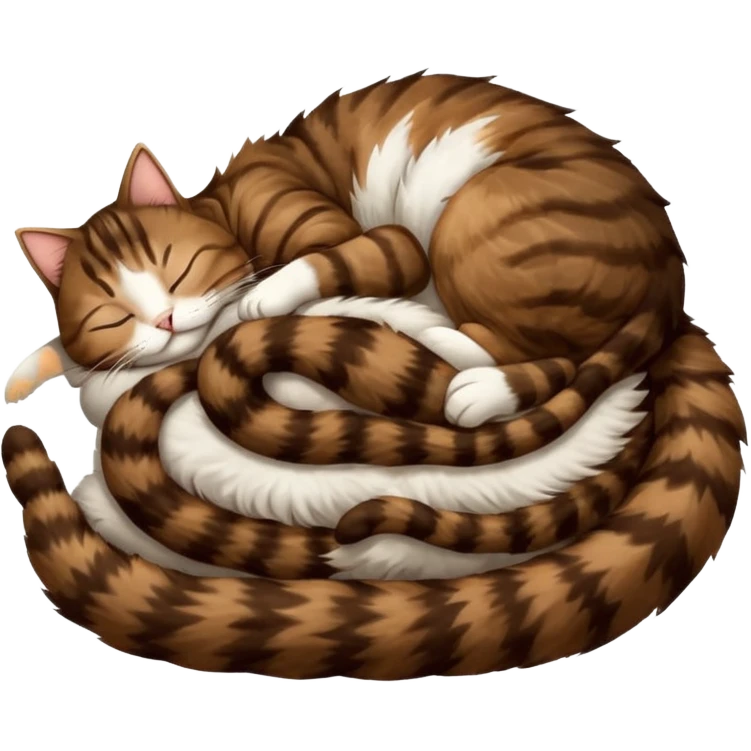 dark brown tabby and white cat sleeping in funny positions upside down emoji