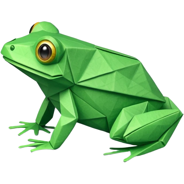 green origami frog  emoji