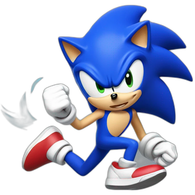 Sonic running emoji
