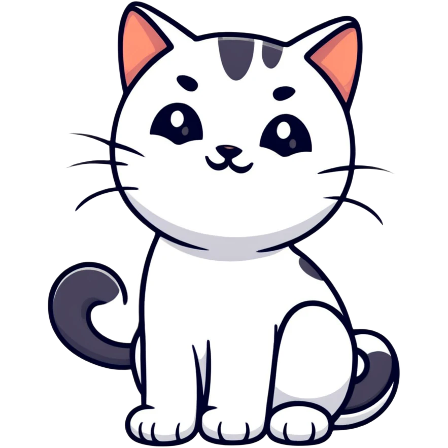 playful cat with paw raised emoji