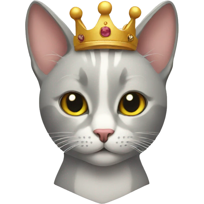 Cat with a crown emoji
