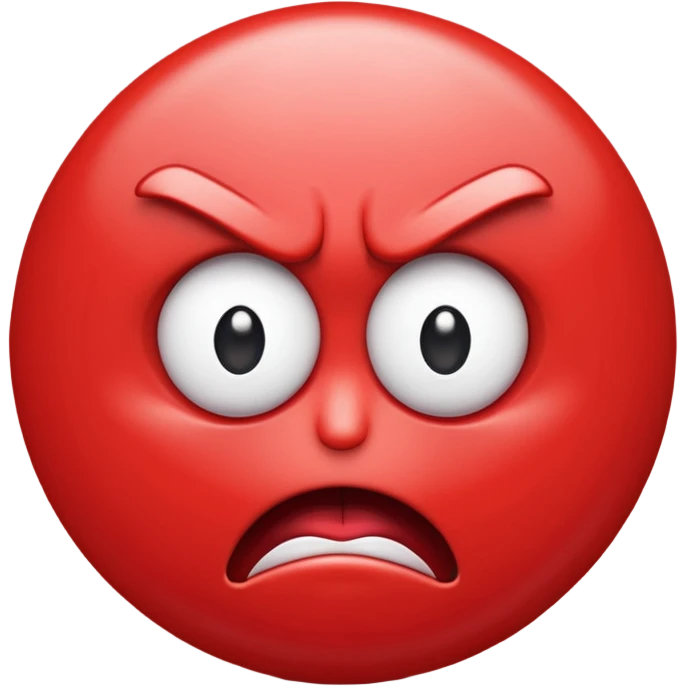 Googly eye emoji but angry emoji