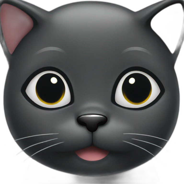 Black cat send kiss emoji
