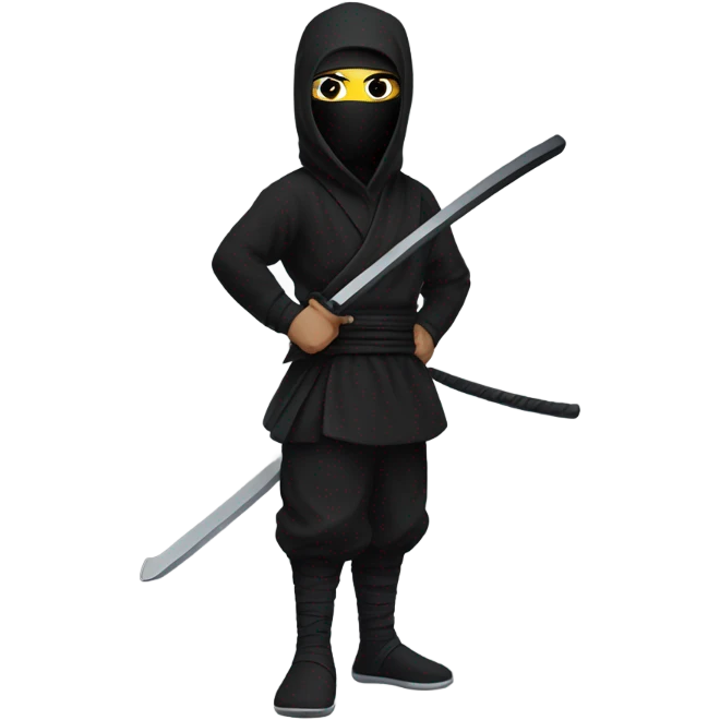 ninja with a Nike face cover emoji