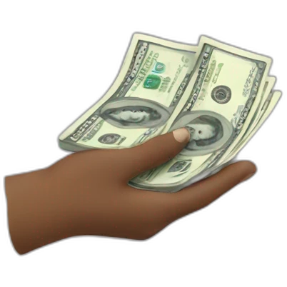 hand with money emoji