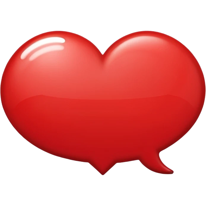 speech bubble with a heart inside emoji
