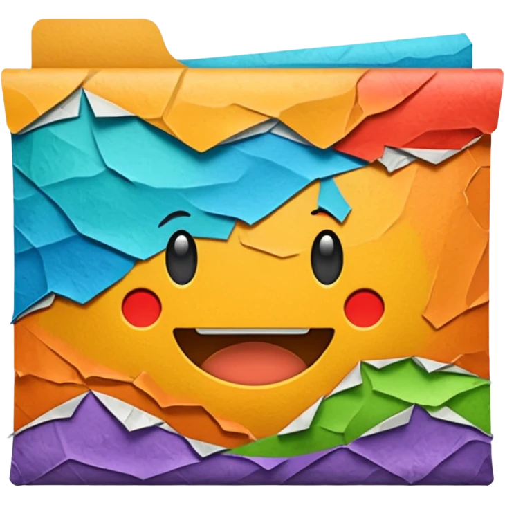 mac os mixed papers skeuomorphic emoji