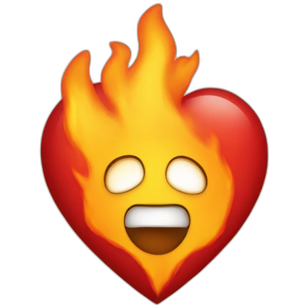 Heart on fire emoji