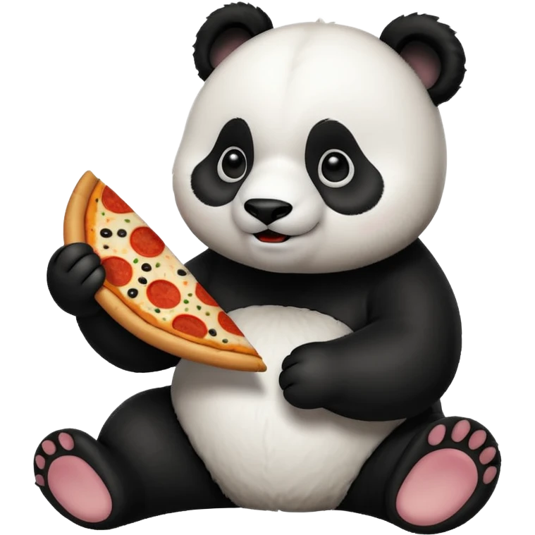 Panda eating pizza  emoji